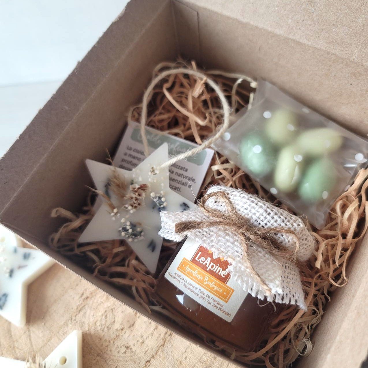 Box bomboniera con miele e cialda profumata - EventiDecor