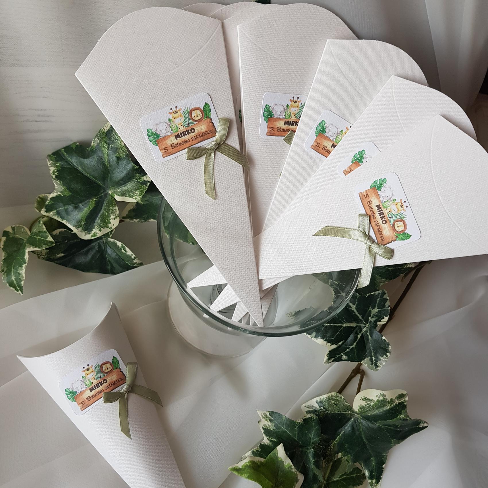 Coni portaconfetti richiudibili a tema Safari / Animali della Jungla - EventiDecor