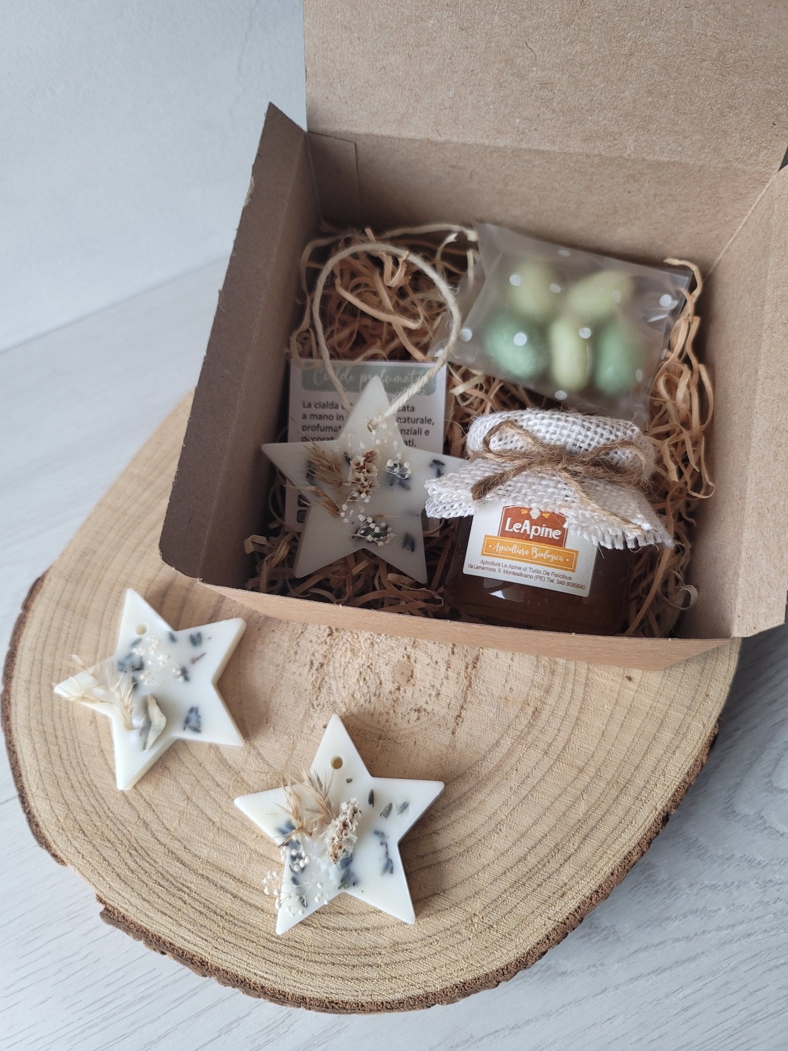 Box bomboniera con miele e cialda profumata - EventiDecor