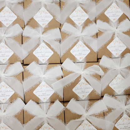 Box bomboniera elegante con miele - EventiDecor