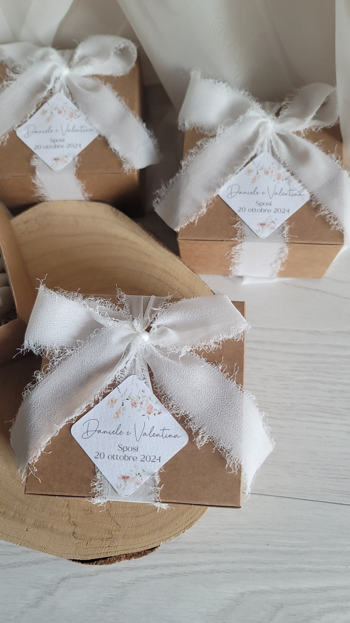 Box bomboniera elegante con miele - EventiDecor